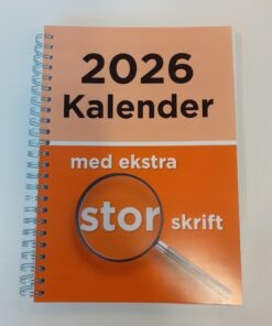 A5. Årskalender 2026, 1 uge per side med ekstra stor skrift  HMI 74125.