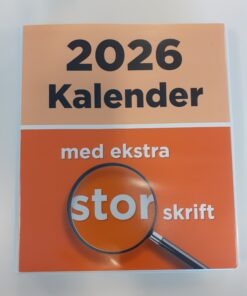 A5, Årskalender 2026 i ringbind 1 side pr. dag med ekstra stor skrift  Hmi 74142.